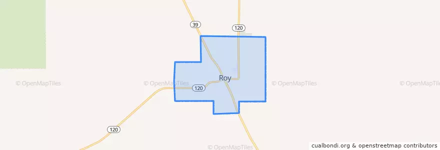 Mapa de ubicacion de Roy.