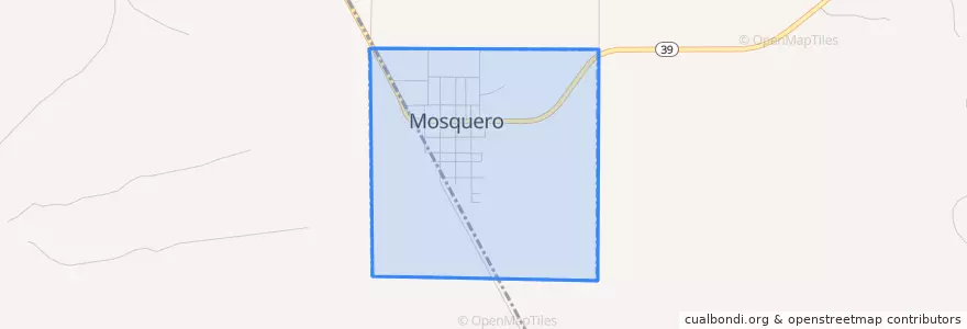 Mapa de ubicacion de Mosquero.