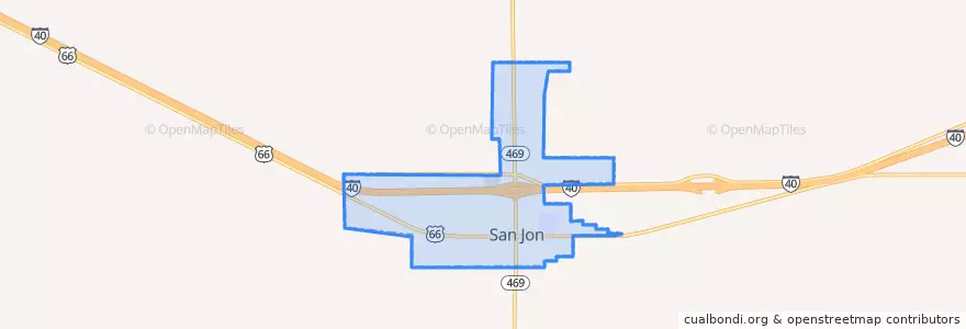 Mapa de ubicacion de San Jon.