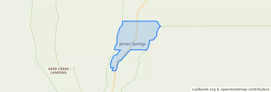 Mapa de ubicacion de Jemez Springs.