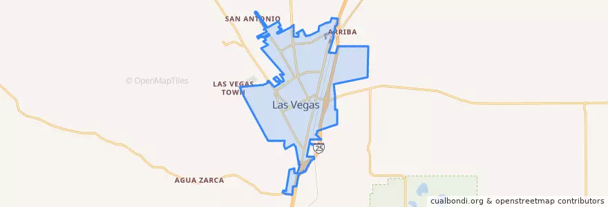 Mapa de ubicacion de Las Vegas.