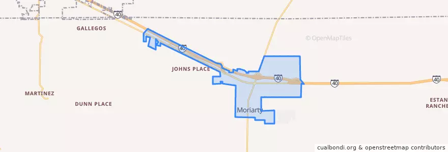 Mapa de ubicacion de Moriarty.