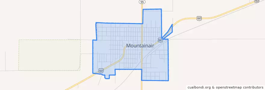 Mapa de ubicacion de Mountainair.