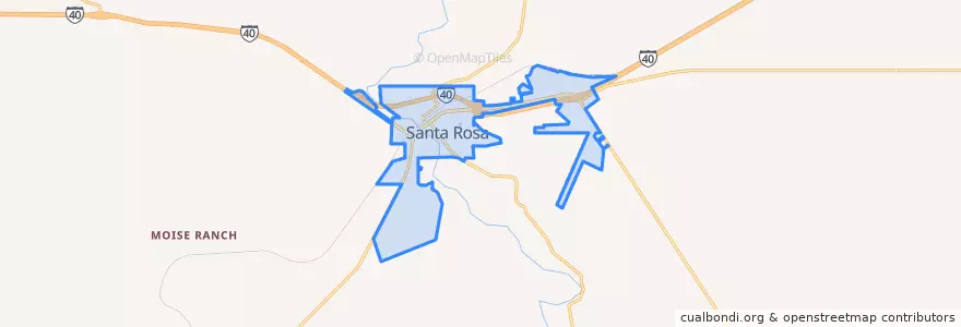 Mapa de ubicacion de Santa Rosa.