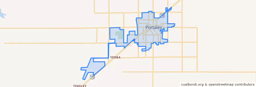 Mapa de ubicacion de Portales.