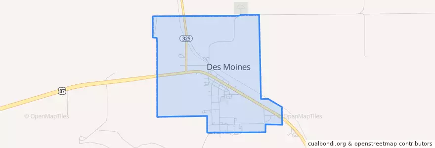 Mapa de ubicacion de Des Moines.