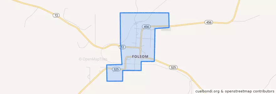 Mapa de ubicacion de Folsom.