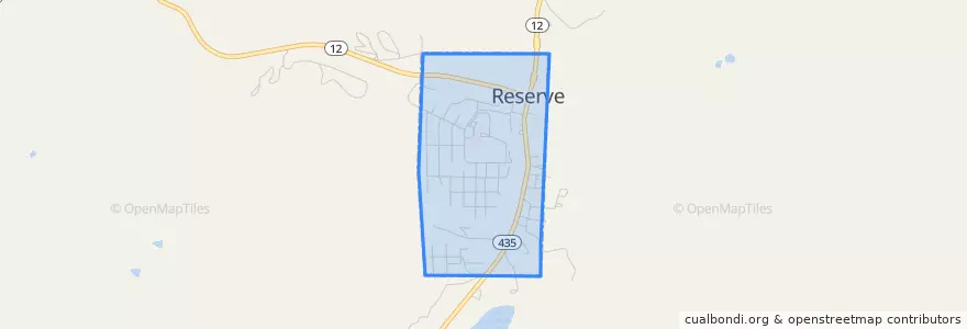 Mapa de ubicacion de Reserve.