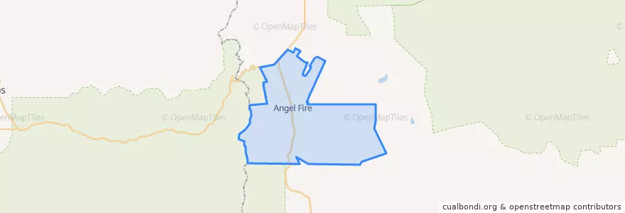 Mapa de ubicacion de Angel Fire.