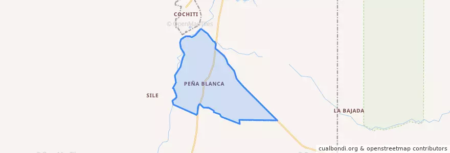 Mapa de ubicacion de Peña Blanca.