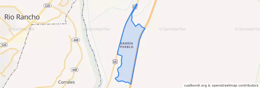 Mapa de ubicacion de Pueblo of Sandia Village.