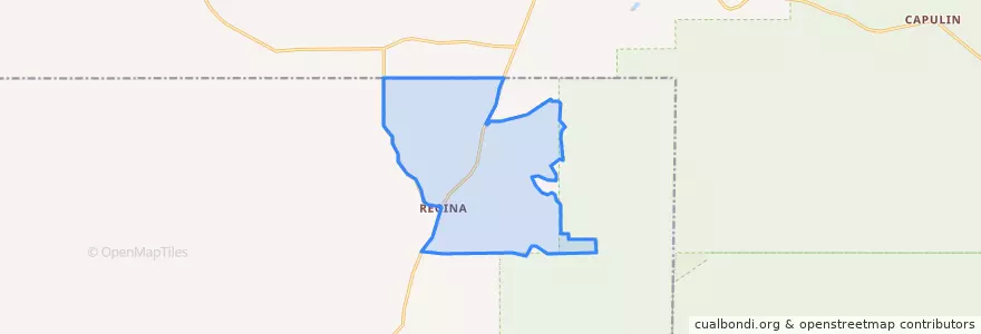 Mapa de ubicacion de Regina.