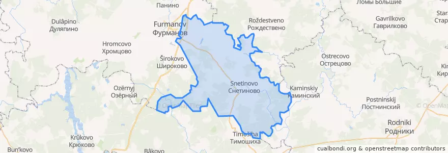 Mapa de ubicacion de Иванковское сельское поселение.