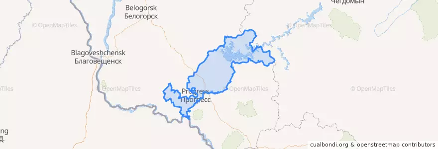Mapa de ubicacion de Бурейский район.