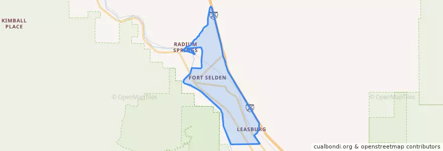 Mapa de ubicacion de Radium Springs.