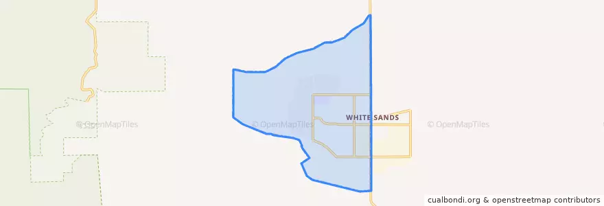 Mapa de ubicacion de White Sands.