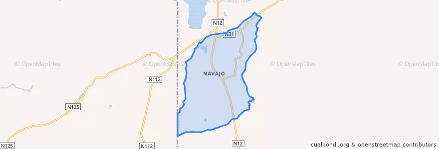 Mapa de ubicacion de Navajo.