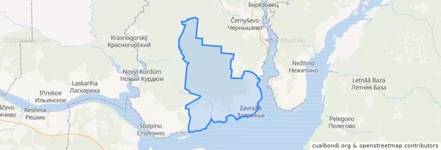 Mapa de ubicacion de Завражное сельское поселение.