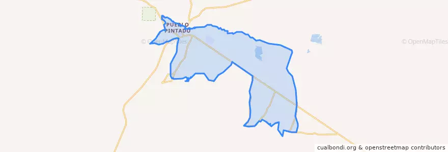 Mapa de ubicacion de Pueblo Pintado.