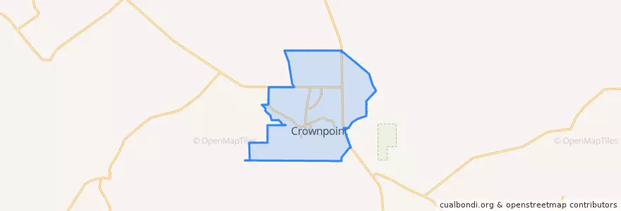 Mapa de ubicacion de Crownpoint.
