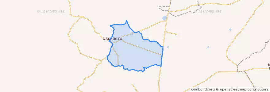 Mapa de ubicacion de Nakaibito.