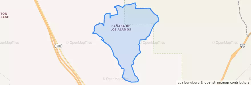 Mapa de ubicacion de Cañada de los Alamos.