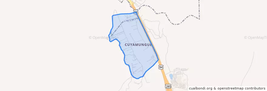 Mapa de ubicacion de Cuyamungue.