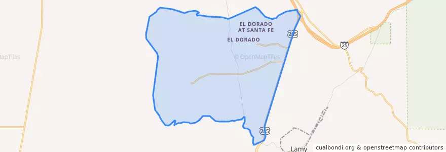 Mapa de ubicacion de Eldorado at Santa Fe.