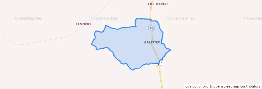 Mapa de ubicacion de Galisteo.