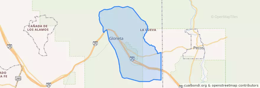 Mapa de ubicacion de Glorieta.