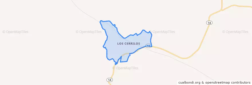 Mapa de ubicacion de Los Cerrillos.