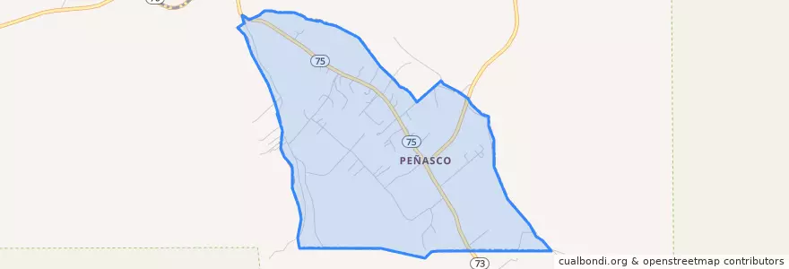 Mapa de ubicacion de Peñasco.