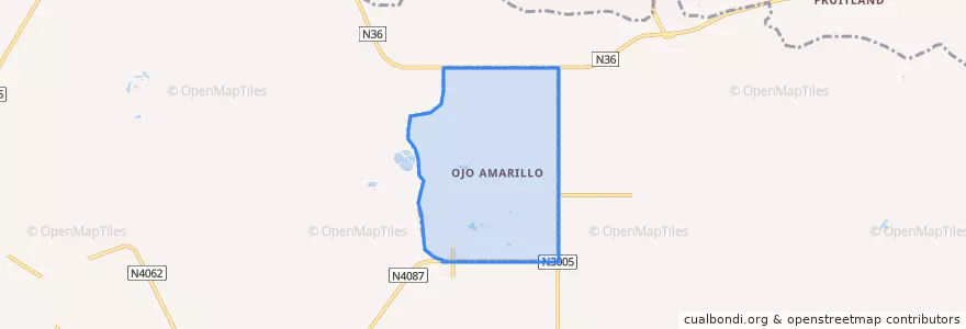 Mapa de ubicacion de Ojo Amarillo.