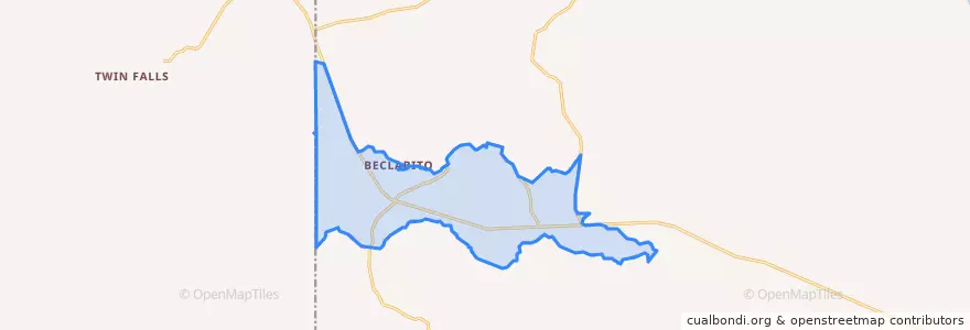 Mapa de ubicacion de Beclabito.
