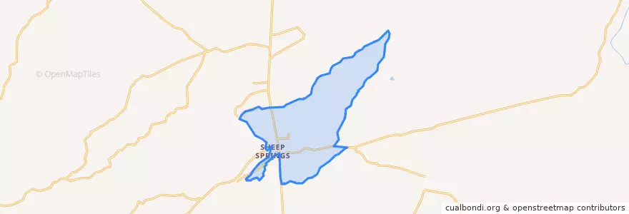 Mapa de ubicacion de Sheep Springs.