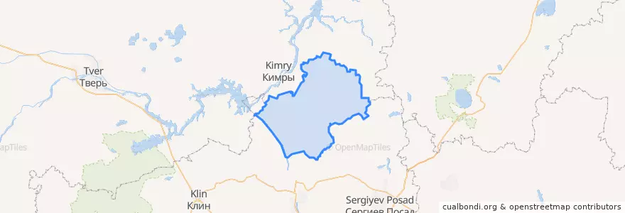 Mapa de ubicacion de Талдомский городской округ.