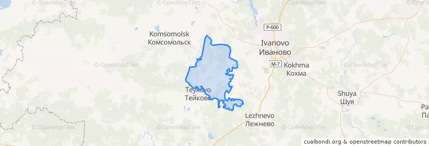Mapa de ubicacion de Большеклочковское сельское поселение.