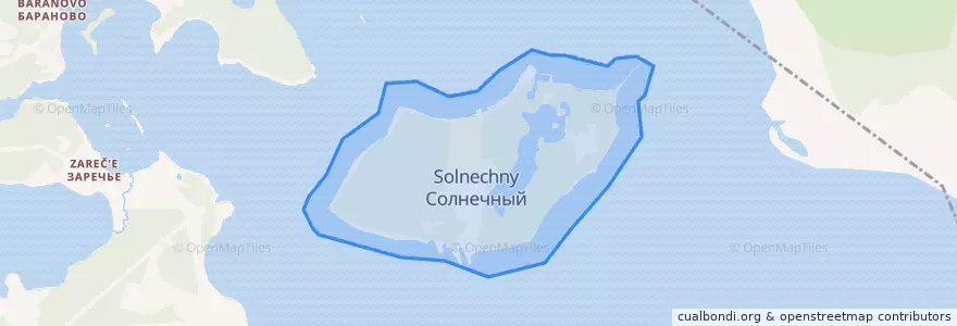 Mapa de ubicacion de Geschlossenes administrativ-territoriales Gebilde Solnetschny.