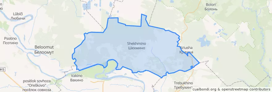 Mapa de ubicacion de Селецкое сельское поселение.