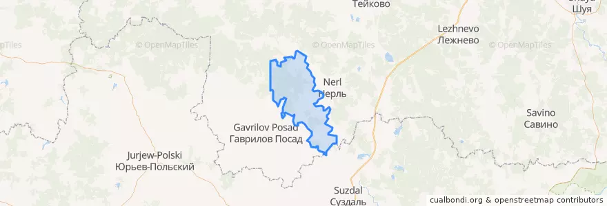 Mapa de ubicacion de Петровское городское поселение.