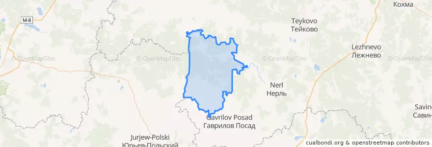 Mapa de ubicacion de Новосёлковское сельское поселение.