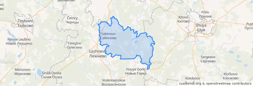 Mapa de ubicacion de Сабиновское сельское поселение.