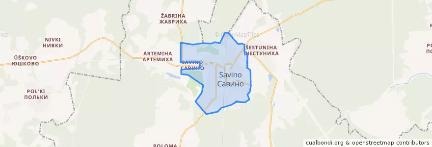 Mapa de ubicacion de Савинское городское поселение.