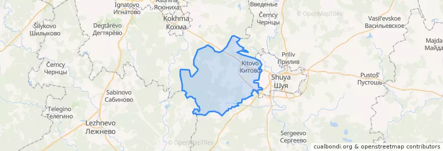 Mapa de ubicacion de Китовское сельское поселение.