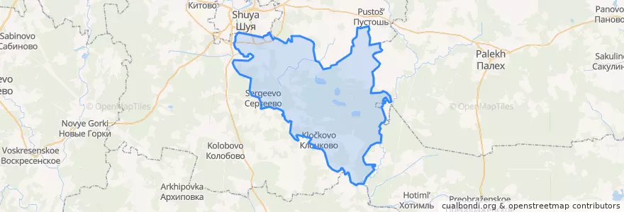 Mapa de ubicacion de Остаповское сельское поселение.