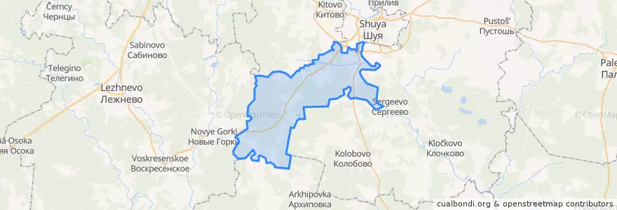 Mapa de ubicacion de Семейкинское сельское поселение.