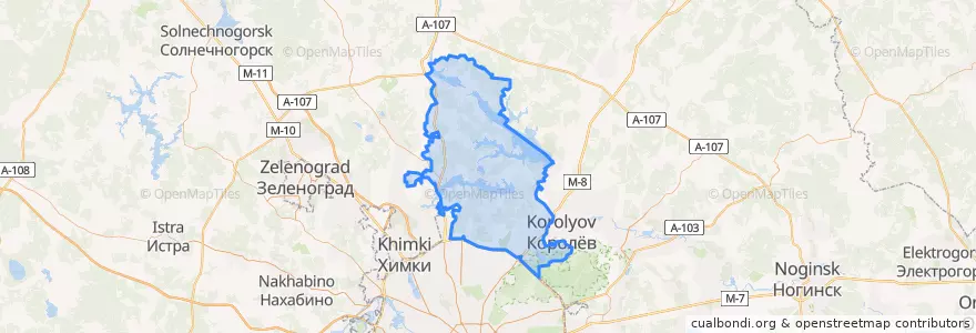 Mapa de ubicacion de городской округ Мытищи.