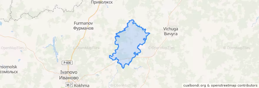 Mapa de ubicacion de Каминское сельское поселение.