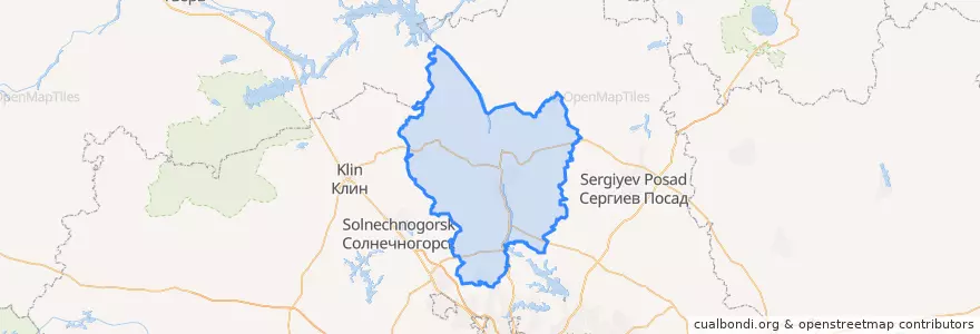Mapa de ubicacion de Дмитровский городской округ.