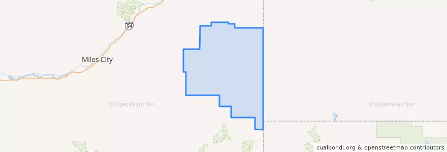 Mapa de ubicacion de Fallon County.